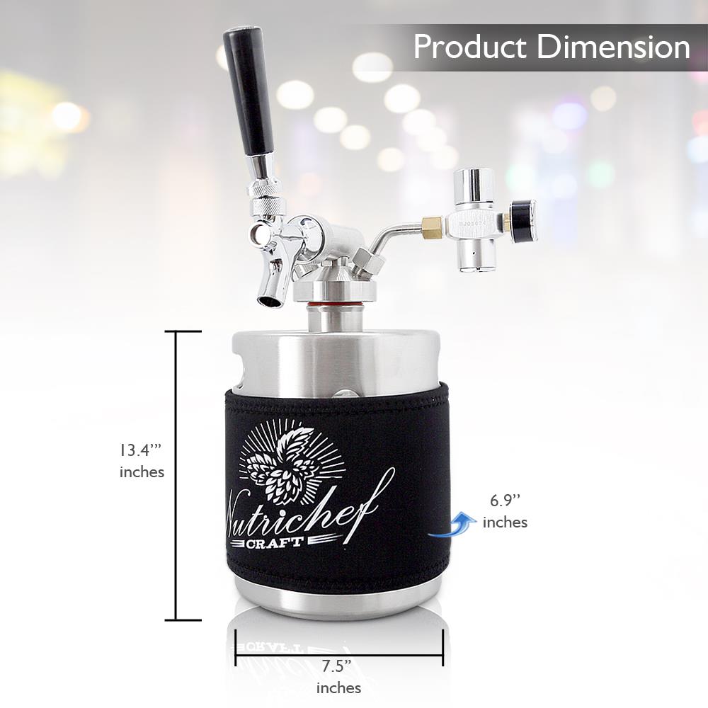 product image number 4 for NutriChef Homebrew Mini Keg System, 64 Oz.