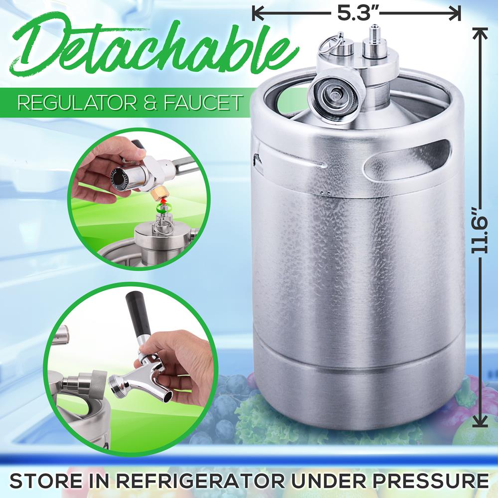 product image number 3 for NutriChef Homebrew Mini Keg Beer Dispenser