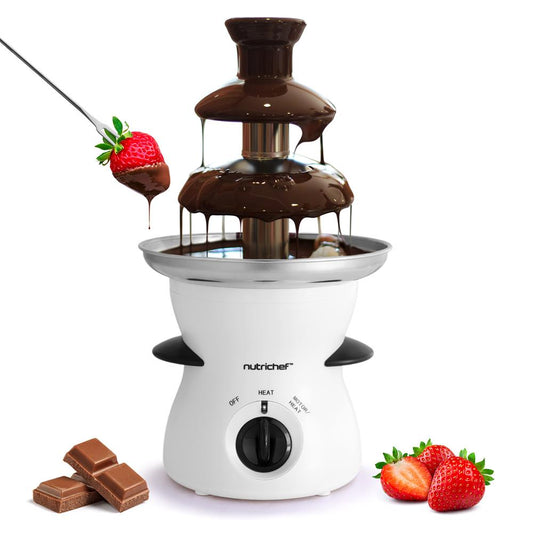 3-Tier Chocolate Fondue Fountain, 16oz Stainless Steel, Easy Clean