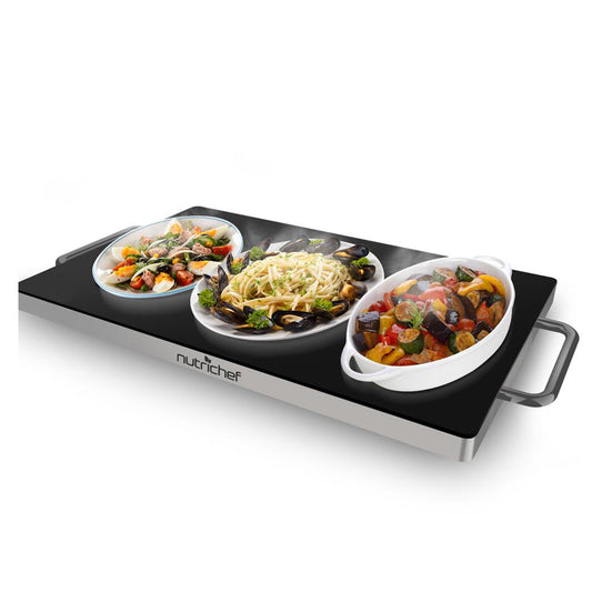 Electric Warming Tray Keeps Food Hot Glass Top 20"x12"
