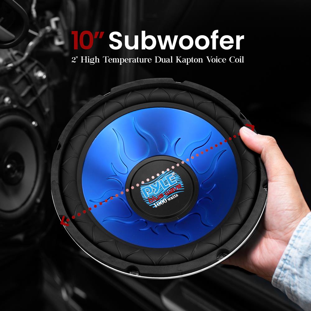 product image number 2 for Pyle 10'' Car Subwoofer 1000 Watt Dvc