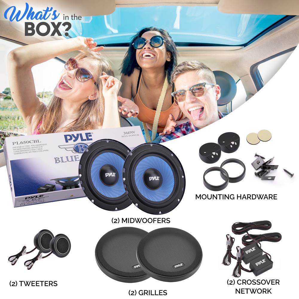 product image number 7 for Pyle Two-Way Component Speaker System