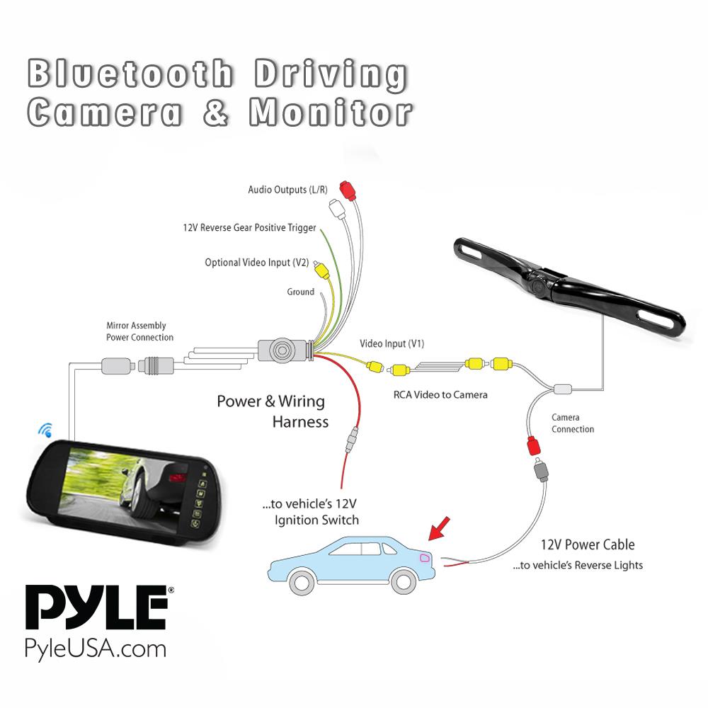 product image number 4 for Pyle Car Camera & Rearview Mirror Display Kit