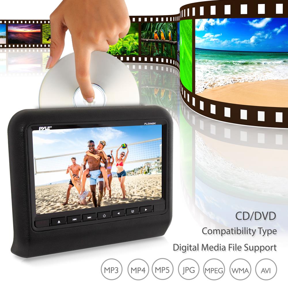 product image number 3 for Pyle 9'' Car Headrest Video Display Monitor