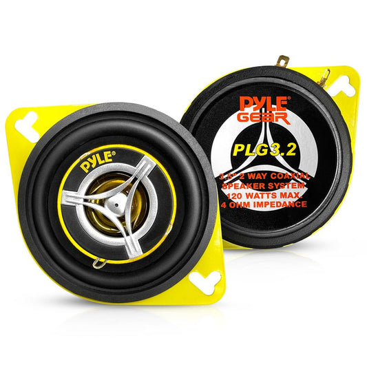 Système de haut-parleurs de voiture 120W 3,5" Cône jaune 4 Ohms Aimant 20oz