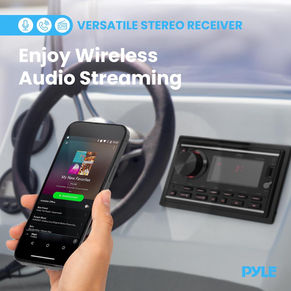 product image number 2 for Pyle Marine Bluetooth Mp3 Radio Receiver