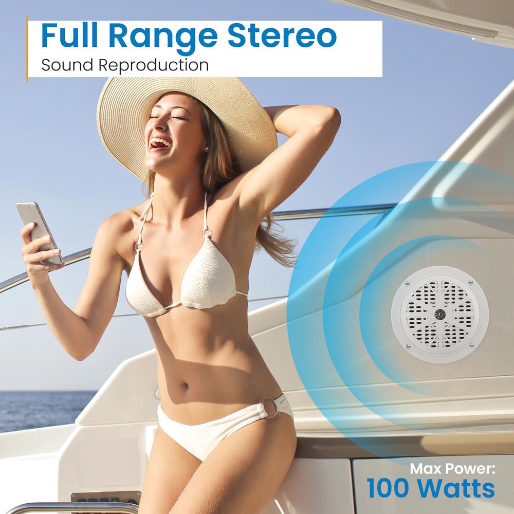 product image number 5 for Pyle 4'' Waterproof Stereo Speaker System