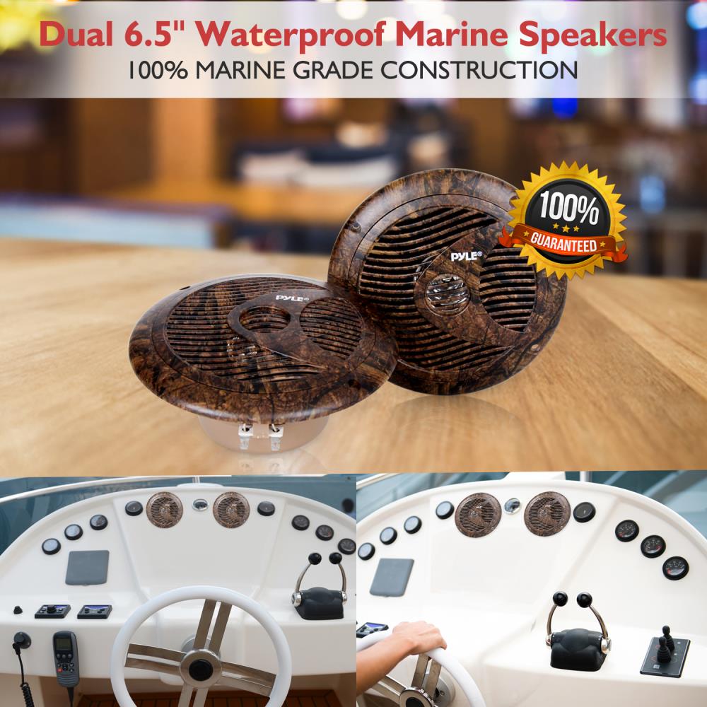 product image number 5 for Pyle 6.5 Inch Component Marine Led Speakers