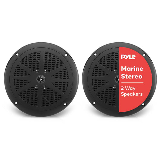 6.5" Dual Marine Speakers Waterproof 120W Polypropylene Cone