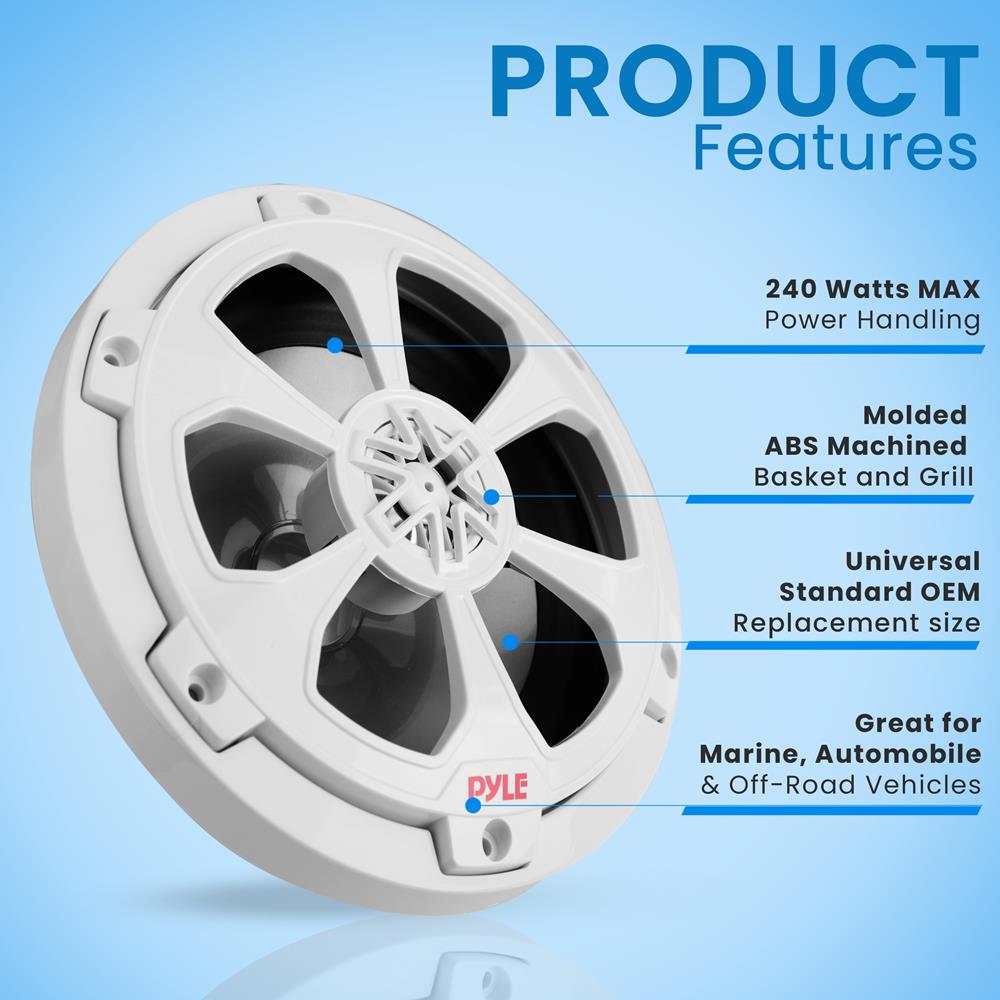 product image number 6 for Pyle Two-Way Marine Component/Coaxial Speaker