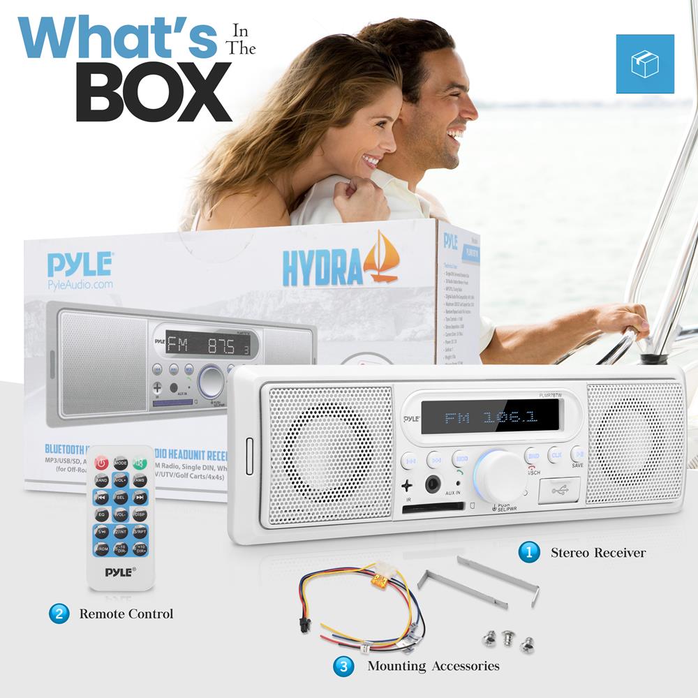 product image number 2 for Pyle Marine Bluetooth Mp3 Radio Receiver