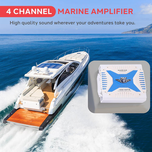 Marine Amplifier 1000W Waterproof 4-Channel MOSFET Power Supply