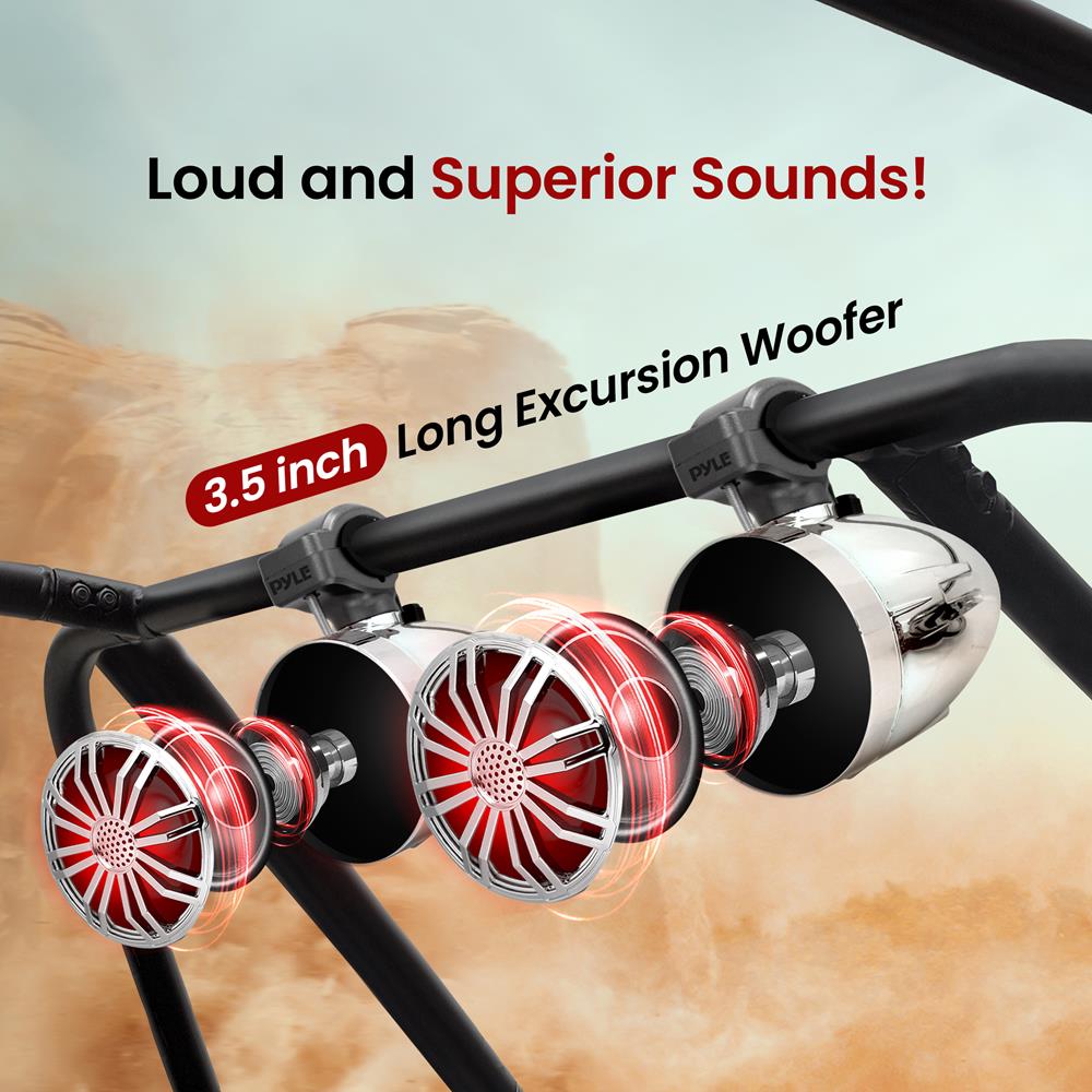 product image number 3 for Pyle Marine Utv Off-Road Bluetooth Speaker