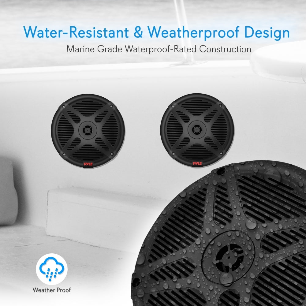 product image number 3 for Pyle 6.5’’ Waterproof Rated Marine Speakers
