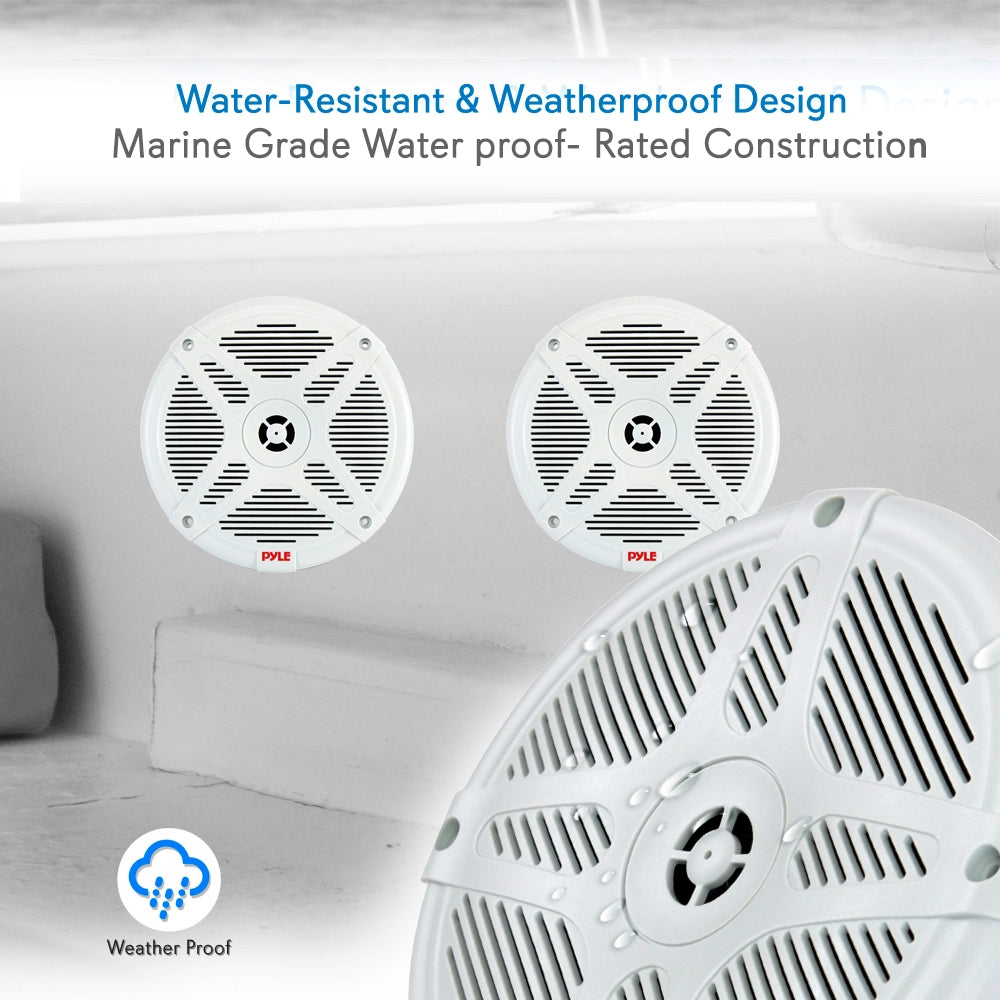 product image number 3 for Pyle 6.5’’ Water-Resistant Rated Marine Speak