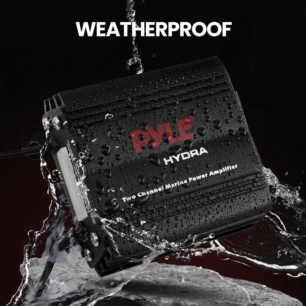 product image number 3 for Pyle 2-Ch. Waterproof Rated Marine Amplifier