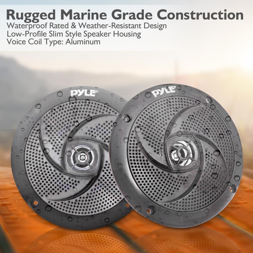 product image number 4 for Pyle 6.5 Inch Low-Profile Marine Speakers