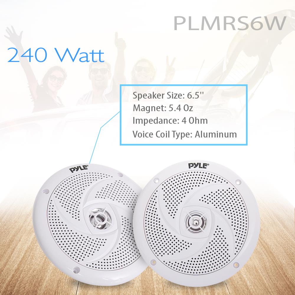 product image number 4 for Pyle 6.5 Inch Low-Profile Marine Speakers
