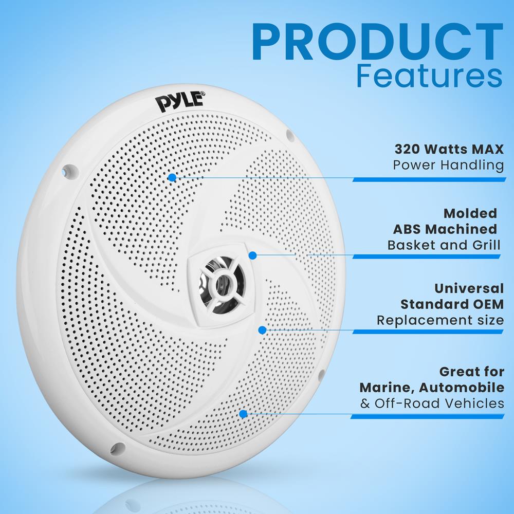 product image number 6 for Pyle 8'' Marine Component Speakers