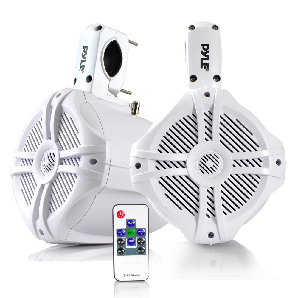 product image number 4 for Pyle Dual 6.5'' Led Marine Wakeboard Speakers