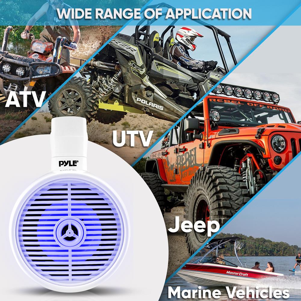 product image number 7 for Pyle Marine Wakeboard Bluetooth Speaker Syste