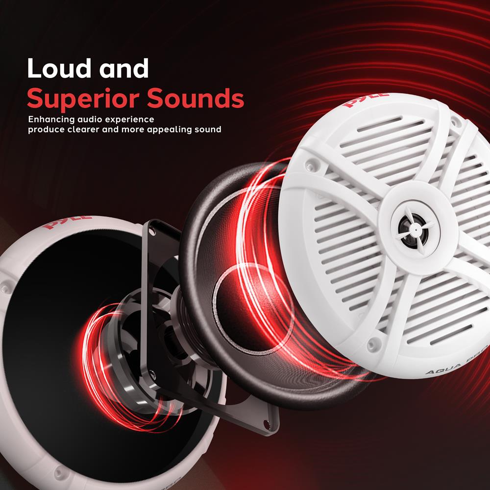product image number 4 for Pyle 7.7 Inch Component Marine Speakers