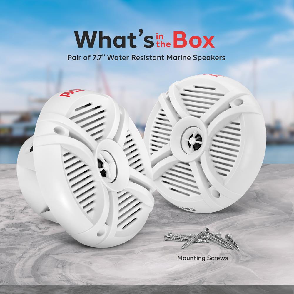 product image number 6 for Pyle 7.7 Inch Component Marine Speakers