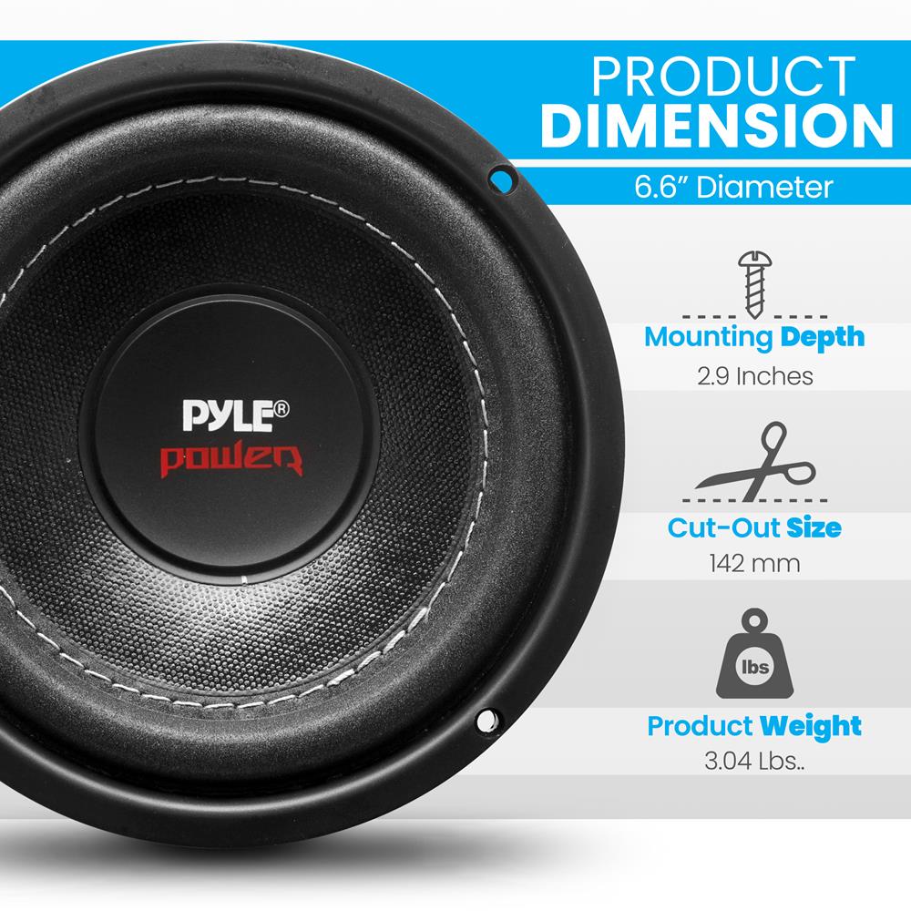 product image number 2 for Pyle 6.5'' Car Subwoofer Dvc 4-Ohm