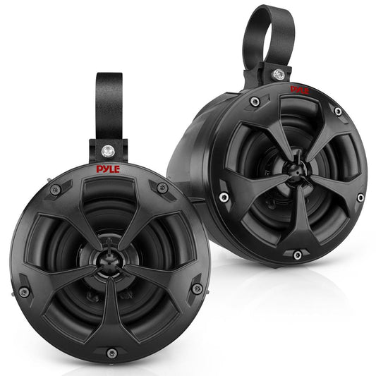 Haut-parleurs tout-terrain étanches bidirectionnels 800W, qualité marine, woofer 4", noir