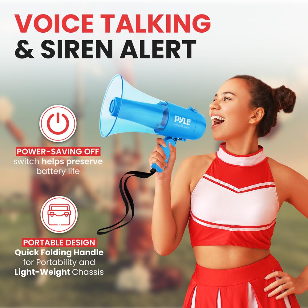 product image number 2 for Pyle Megaphone Siren Bullhorn Speaker