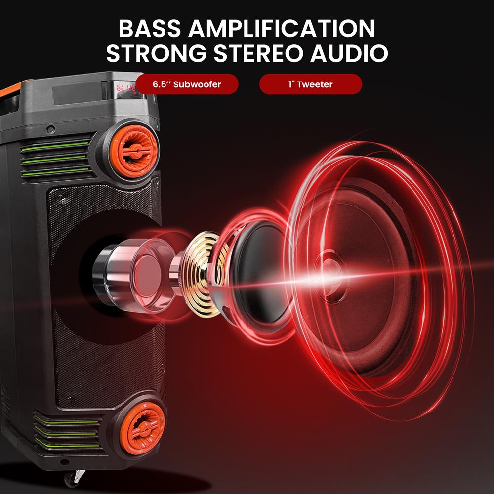 product image number 2 for Pyle Dual 6.5’’ Wireless Portable Pa Speaker