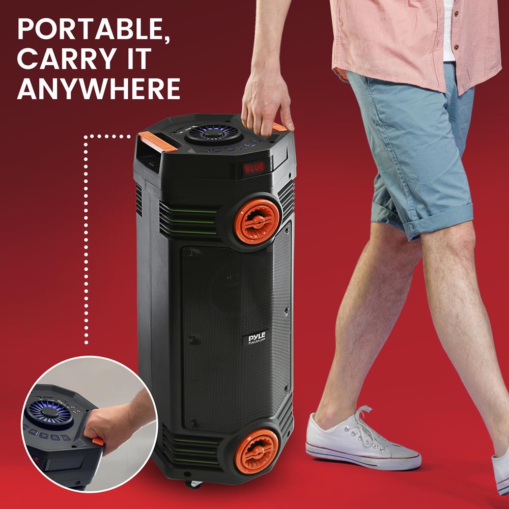 product image number 6 for Pyle Dual 6.5’’ Wireless Portable Pa Speaker