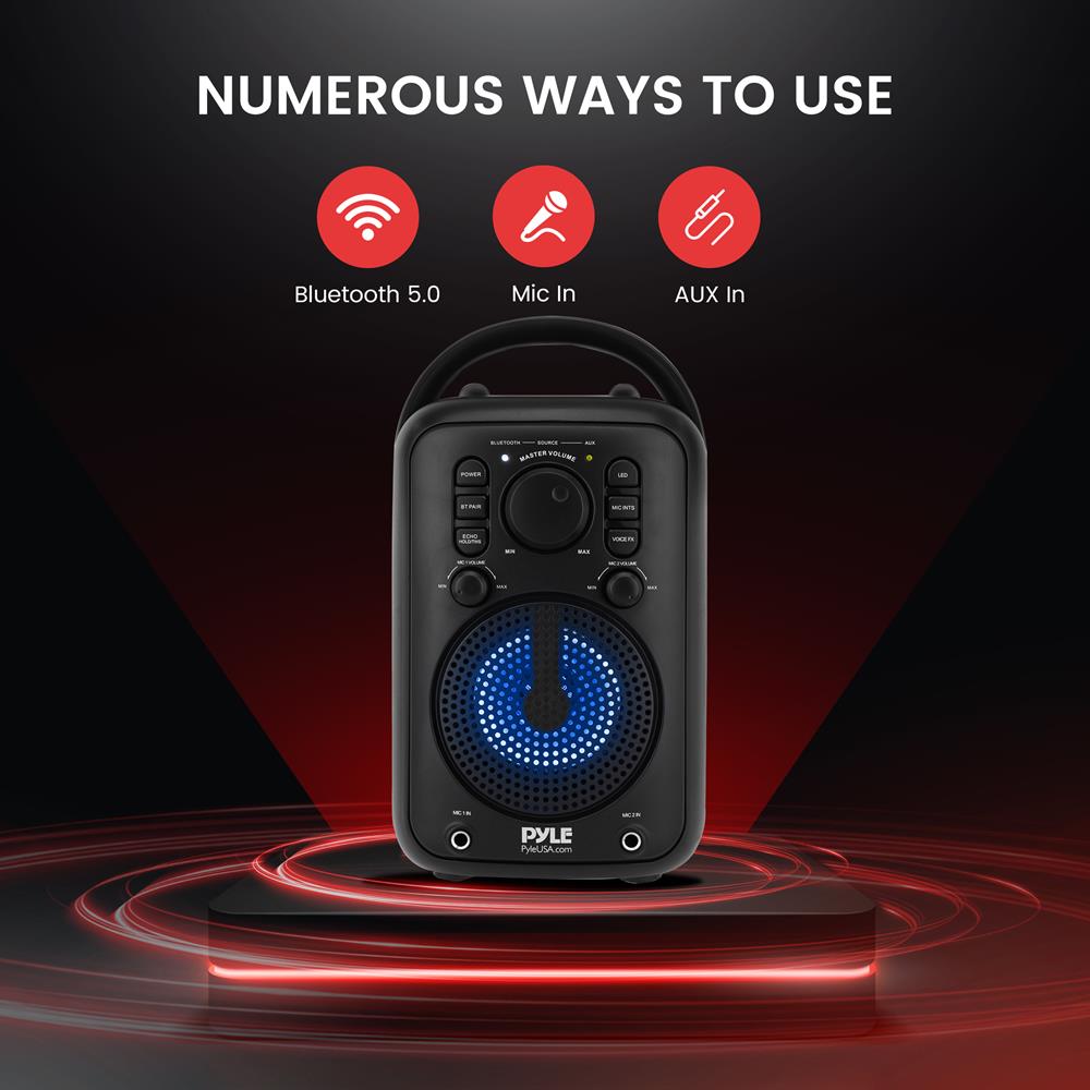 product image number 3 for Pyle 4” Portable Wireless Bt Streaming Speake