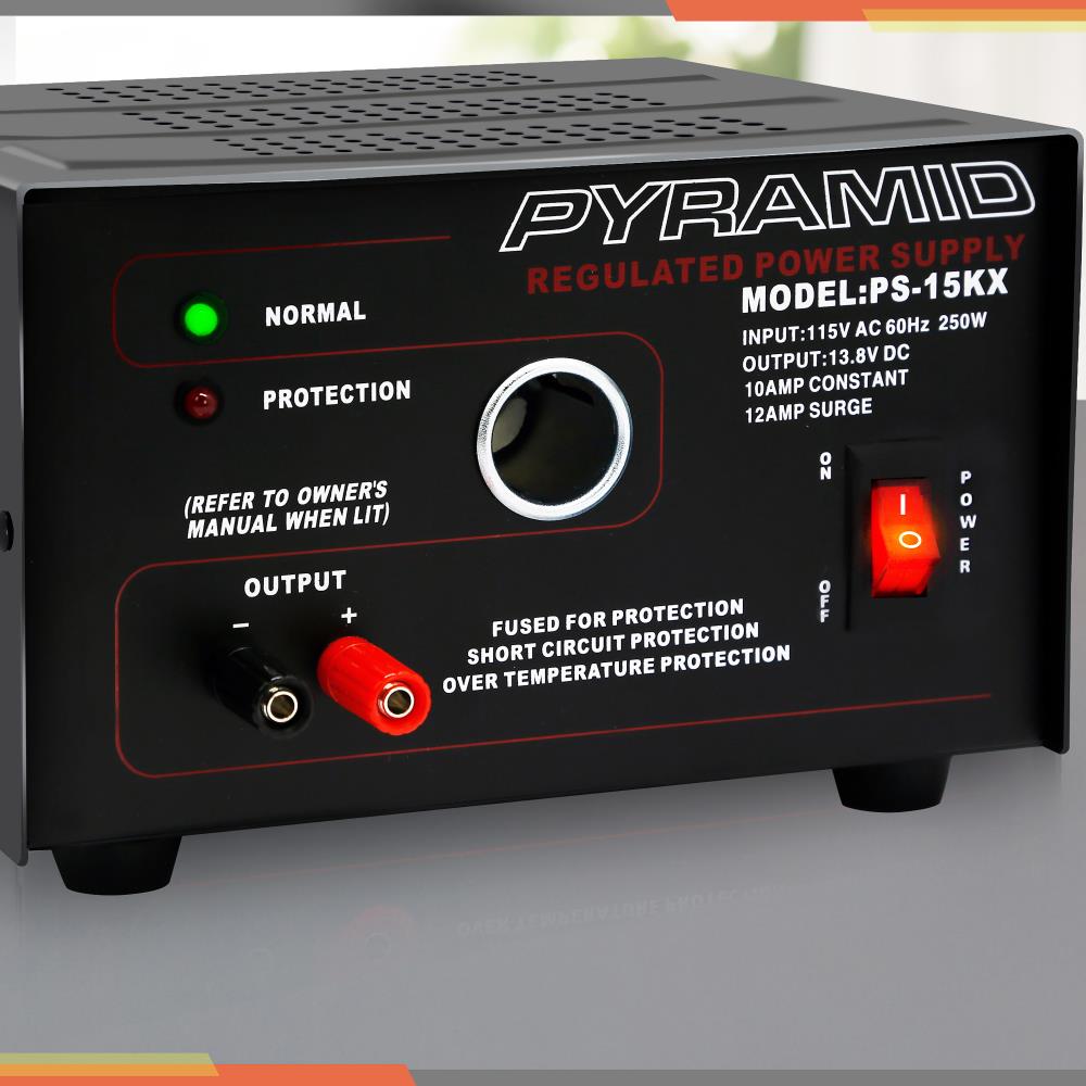 product image number 6 for Pyramid 10 Amp 13.8V Power Supply W/Cig Lighter