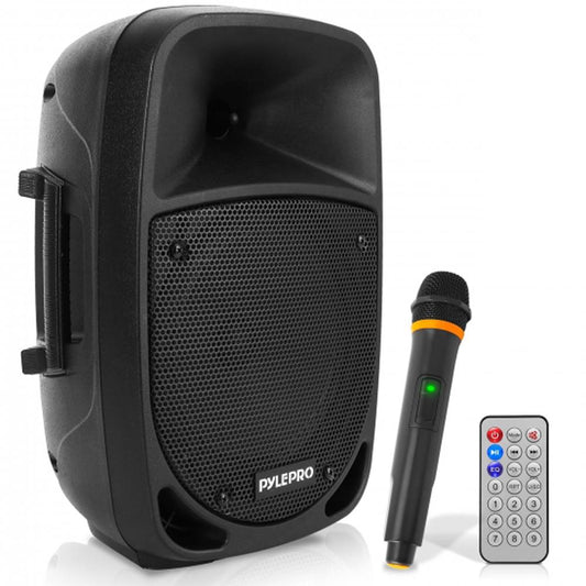 Haut-parleur PA Bluetooth portable 800W, rechargeable, micro UHF, subwoofer 8"