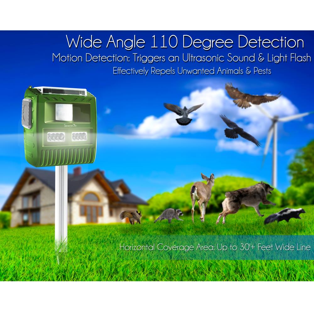 product image number 4 for SereneLife Solar Power Animal Repeller Insect Contr