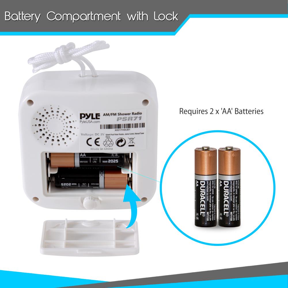 product image number 4 for Pyle Waterproof Rated Shower Radio Speaker