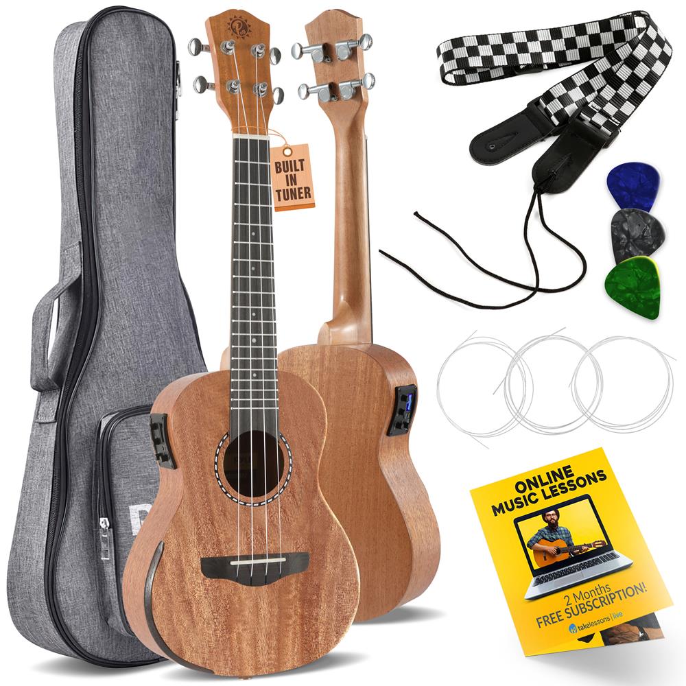 product image number 1 for Pyle 23" Concert Acoustic-Electric Ukulele