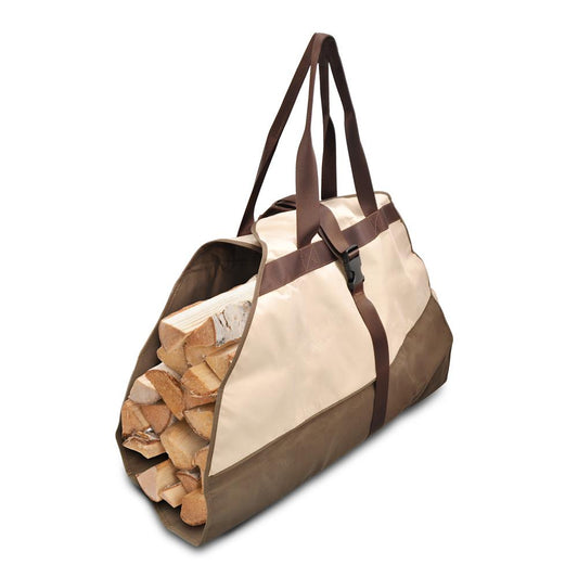 Sac de transport pour bûches, transport sécurisé, polyester robuste, pare-éclaboussures foncé