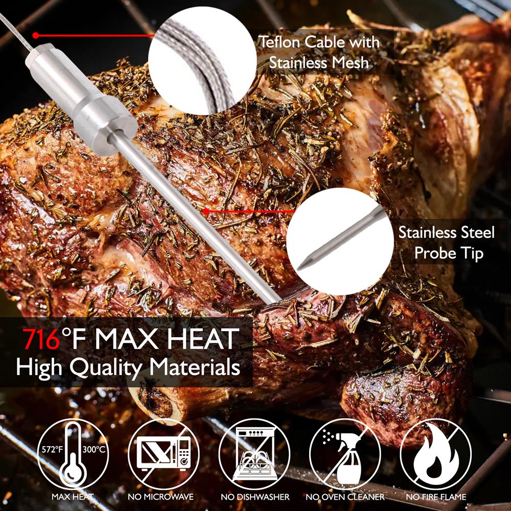 product image number 6 for NutriChef Bluetooth Wireless Bbq Digital Thermomet