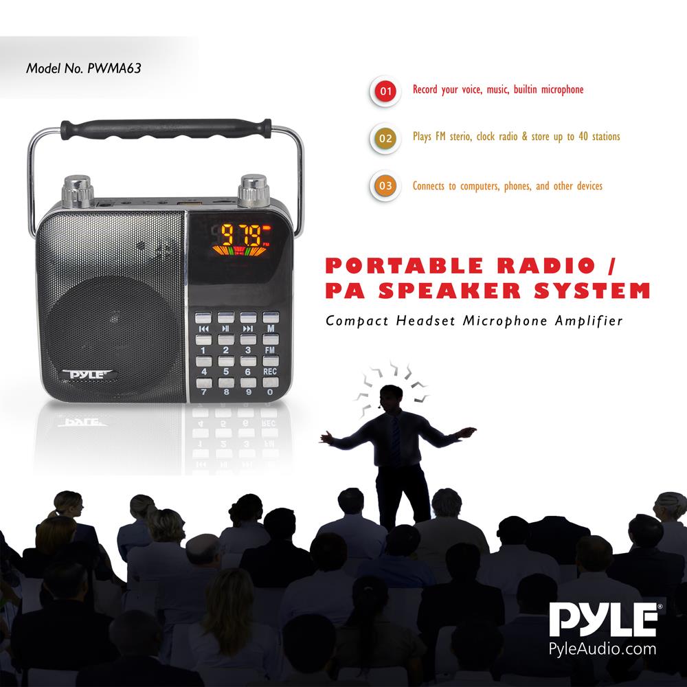 product image number 6 for Pyle Portable Radio & Pa Speaker System