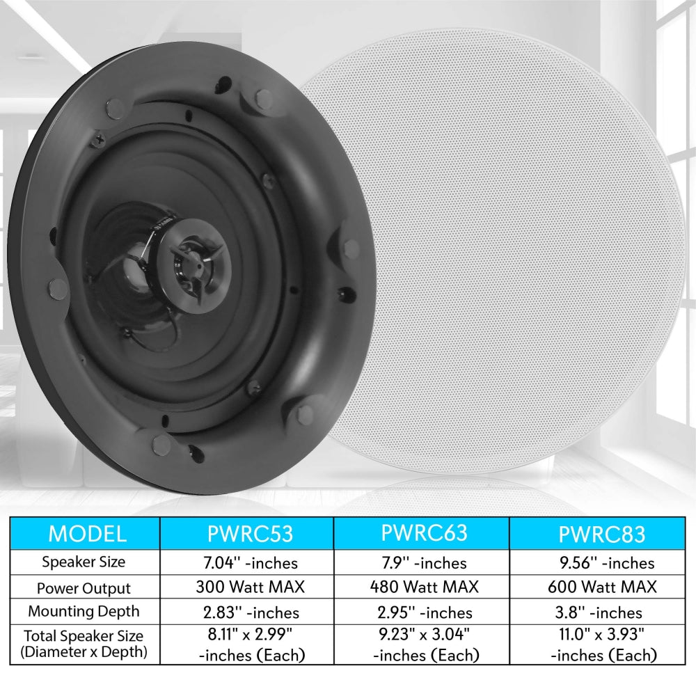 product image number 5 for Pyle 5.25’’ In-Wall/In-Ceiling 2-Way Speakers