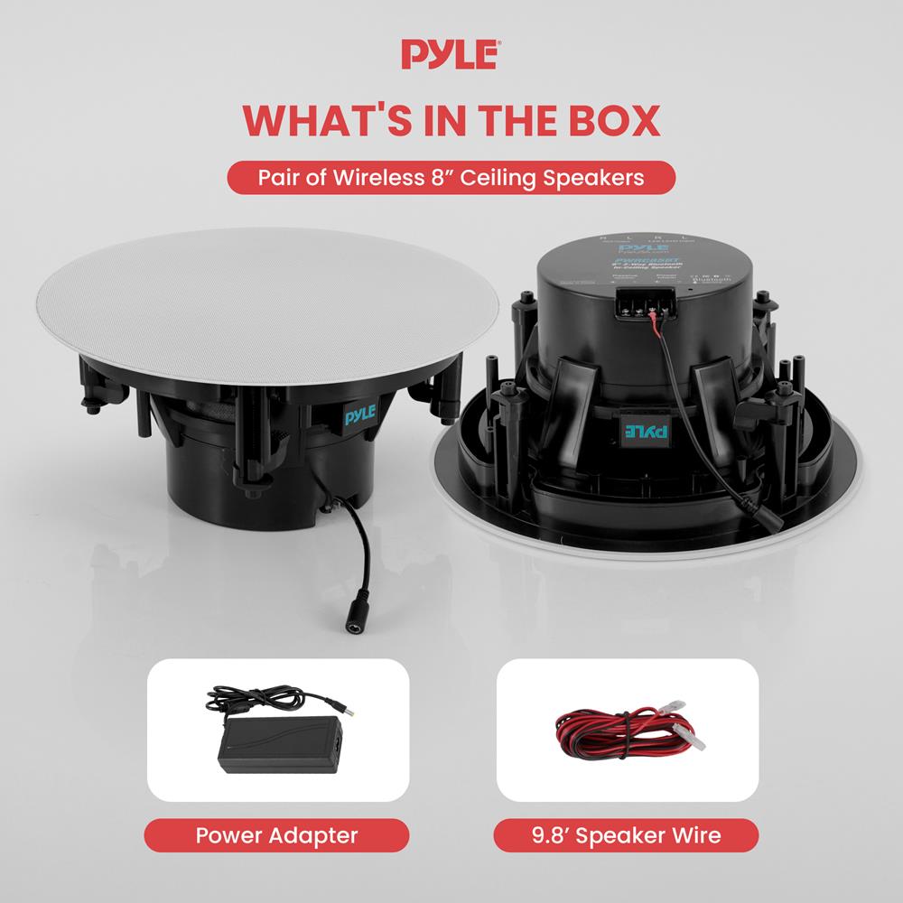 product image number 7 for Pyle 8’’ In-Wall/In-Ceiling 2-Way Speakers
