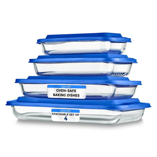 Ensemble de plats de cuisson en verre borosilicaté haute résistance