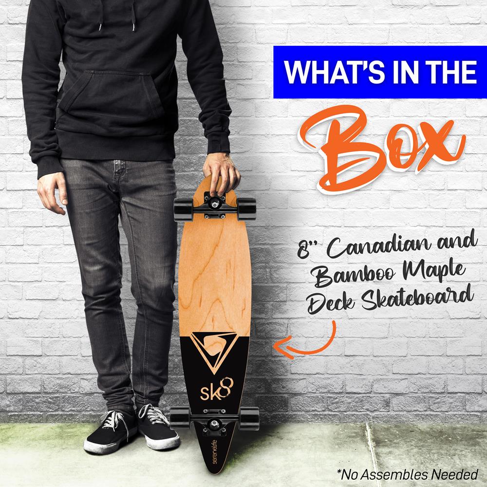 product image number 7 for SereneLife Canadian Maple Deck Skateboard