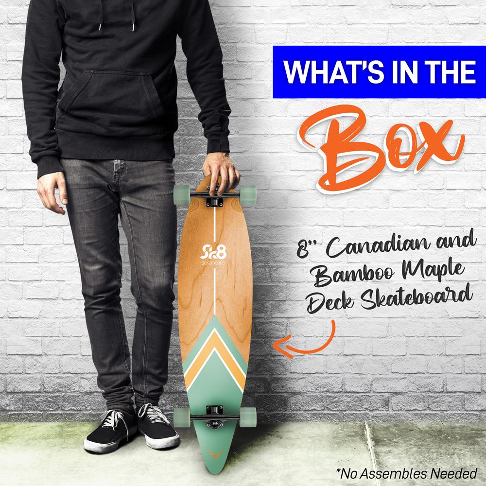 product image number 7 for SereneLife Canadian Maple Deck Skateboard