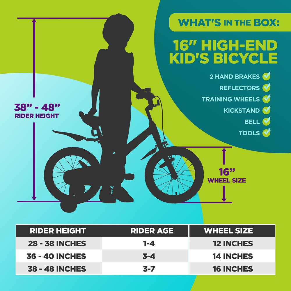 product image number 7 for SereneLife 16'' High-End Kid'S Bicycle