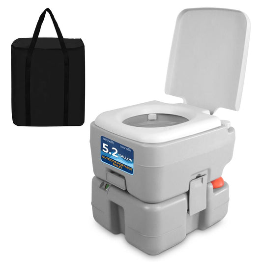 Portable Camping Toilet, Leak-Proof, 5.3 Gal Waste Tank, Easy Clean