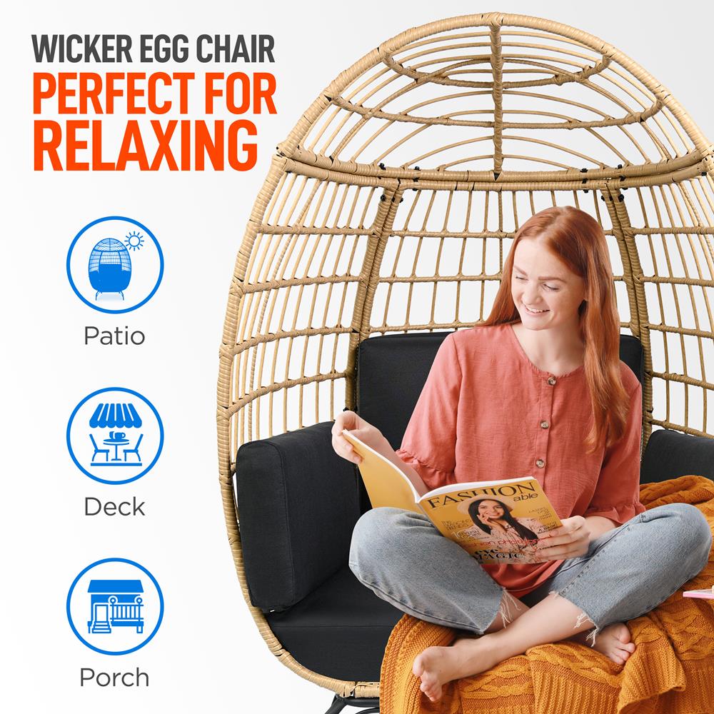 product image number 4 for SereneLife Wicker Egg Chair