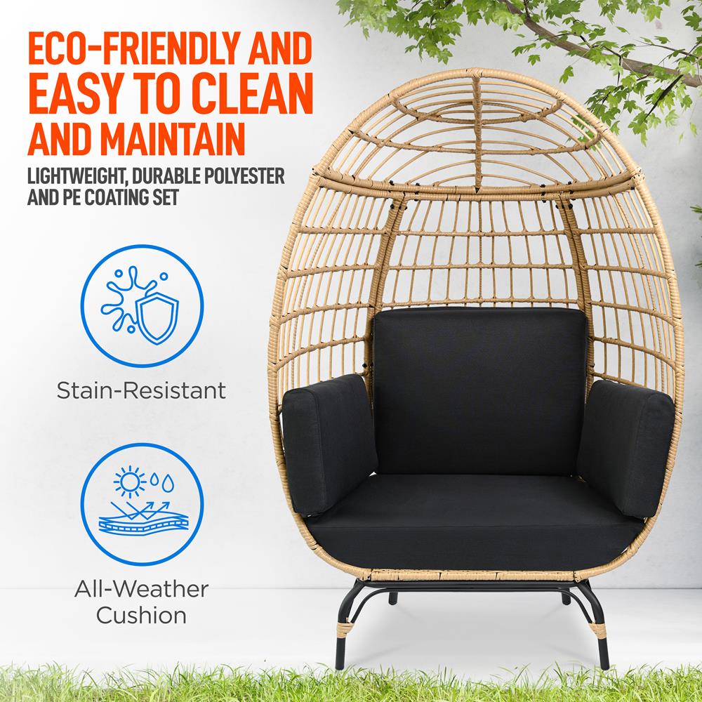 product image number 5 for SereneLife Wicker Egg Chair